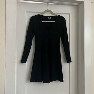 ASOS black long sleeve mini dress